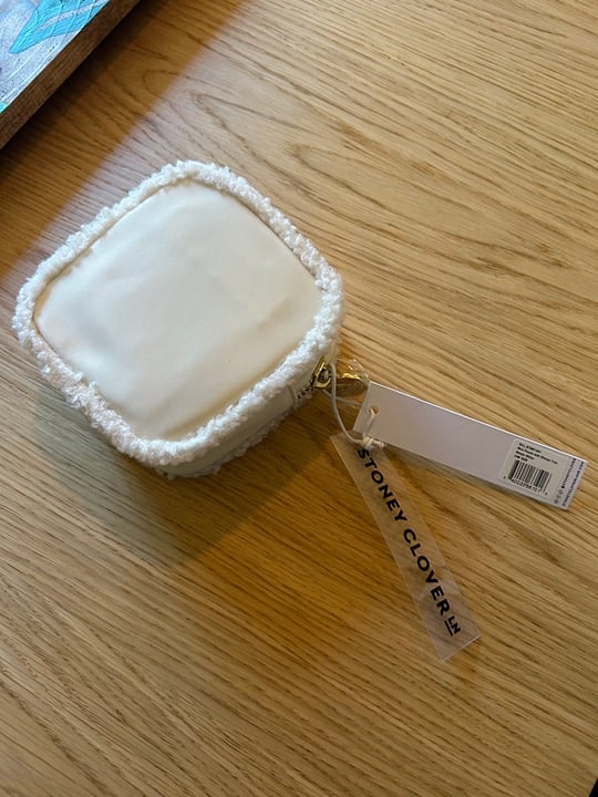 Stoney Clover Lane Mini Sherpa Pouch-Winter White