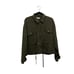 Pam & Gela Utility Cargo Military Jacket Army Green Zip Snap Button Womens Sz M