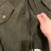 Pam & Gela Utility Cargo Military Jacket Army Green Zip Snap Button Womens Sz M