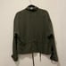 Pam & Gela Utility Cargo Military Jacket Army Green Zip Snap Button Womens Sz M
