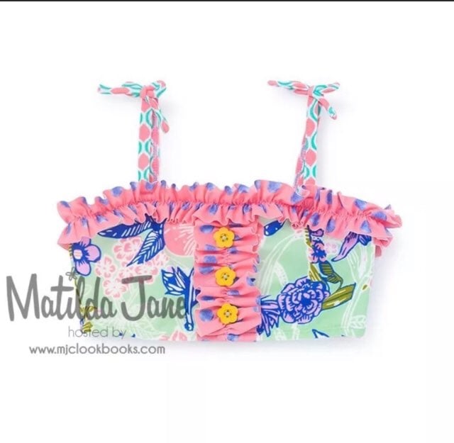 NWT Matilda Jane Girls Swim Top 14