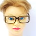 Vintage Versace horn squared eyeglasses Frames