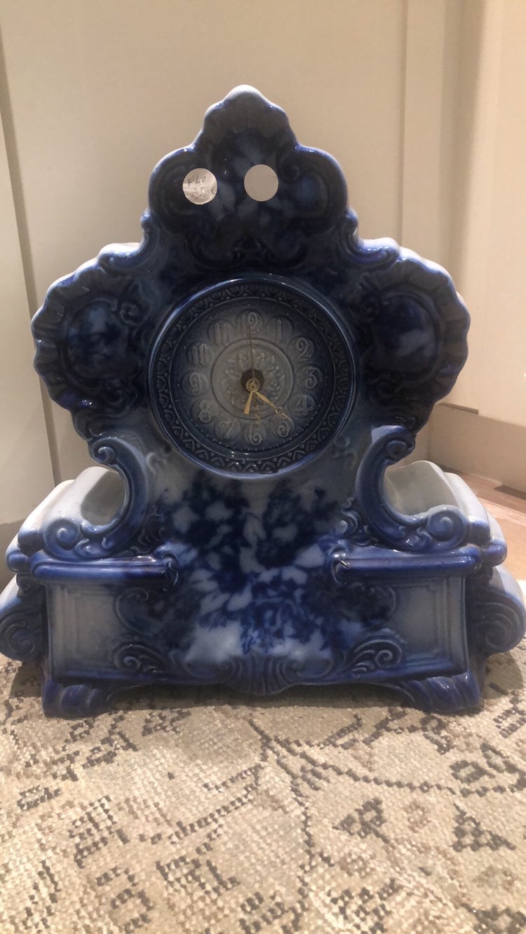 Vintage Flow Blue Porcelain Reproduction