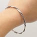 Vintage Sterling Silver Twist Rope Bangle Bracelet