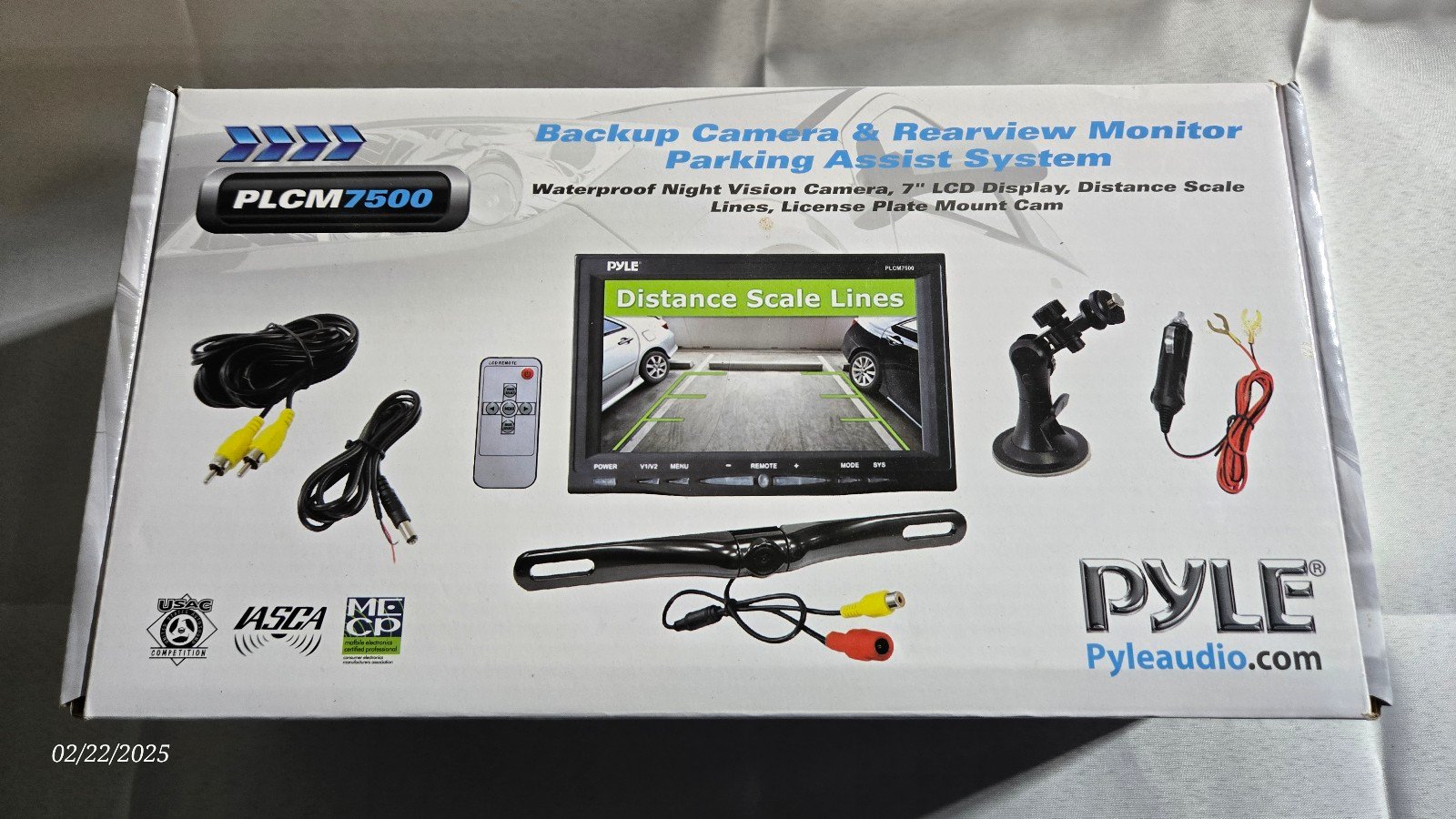 Pyle PLCM7500 Backup Rear View Camera Parking/Reverse Assist System with 7 LCD
