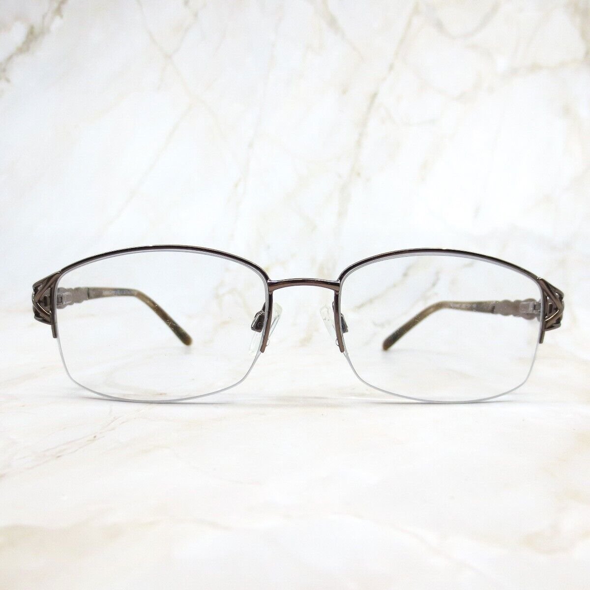 Sophia Loren's Beau Rivage 60 Eyeglasses Frame Women's Brown Half Rim 53-17-135