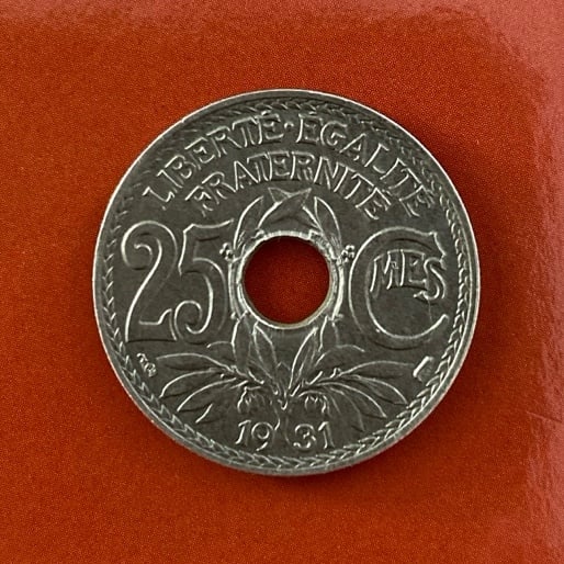 1931 French franc coin