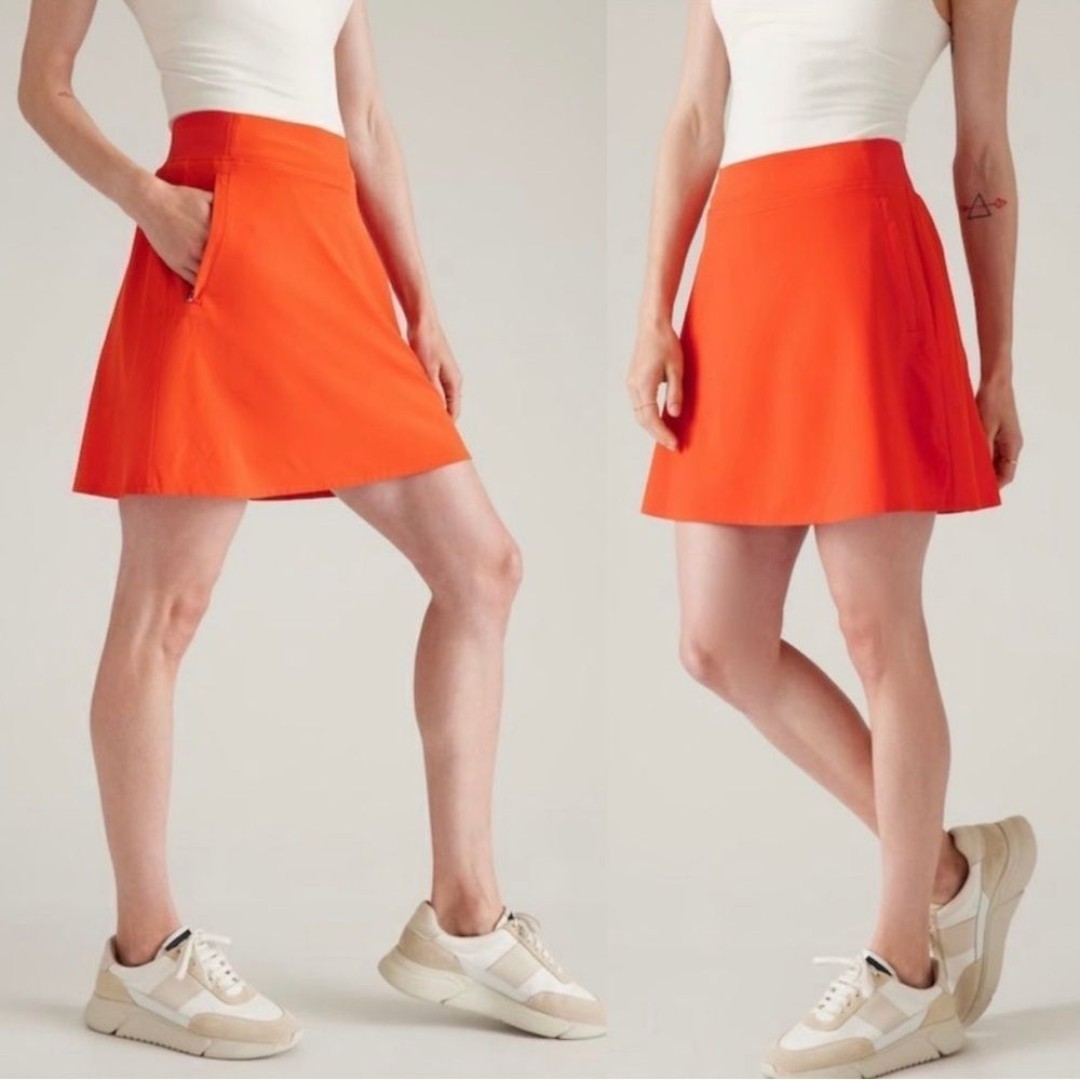 ATHLETA Brooklyn Heights Skort Active Skirt in Larkspur Red Size 20 NEW