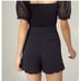 Aritzia, Wilfred Arbre shorts NWT Black High waisted Scalloped hem Size 4