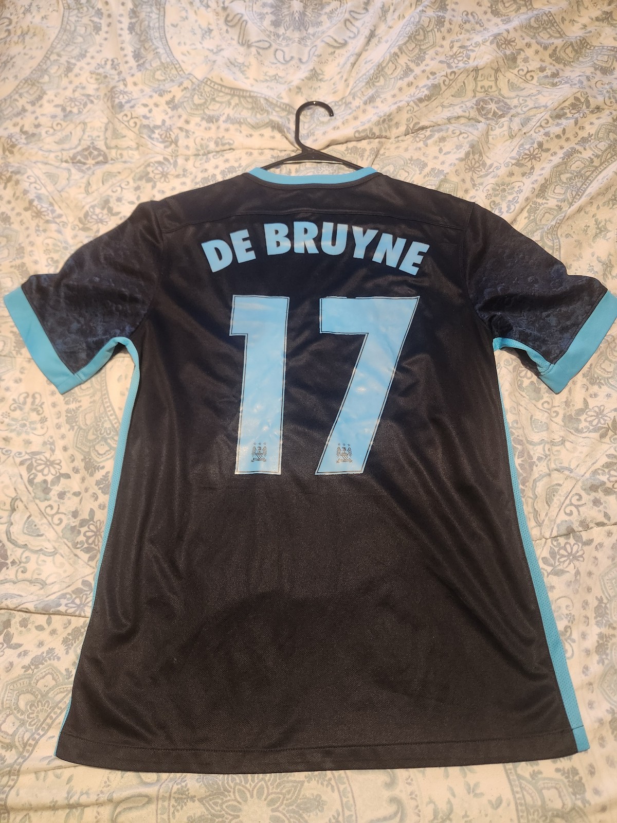 Manchester City 2015/2016 De Bruyne Moon Away Soccer Jersey Size M