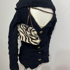 Y2K archive 00's Heisei Gal Knit Mini Dress Off-Shoulder