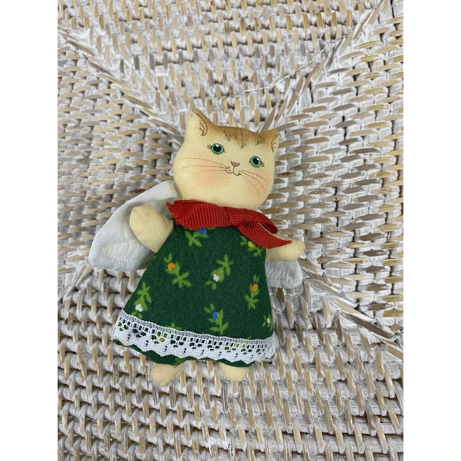 Gladys Boalt Vintage 1980 Angel Kitty Cat Christmas Ornament