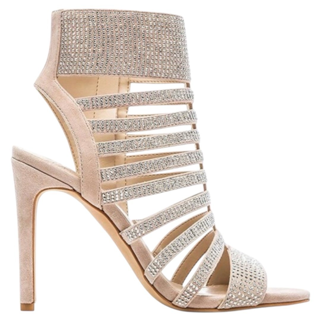 Vince Camuto Cream Heels with Cage Design size 9.5