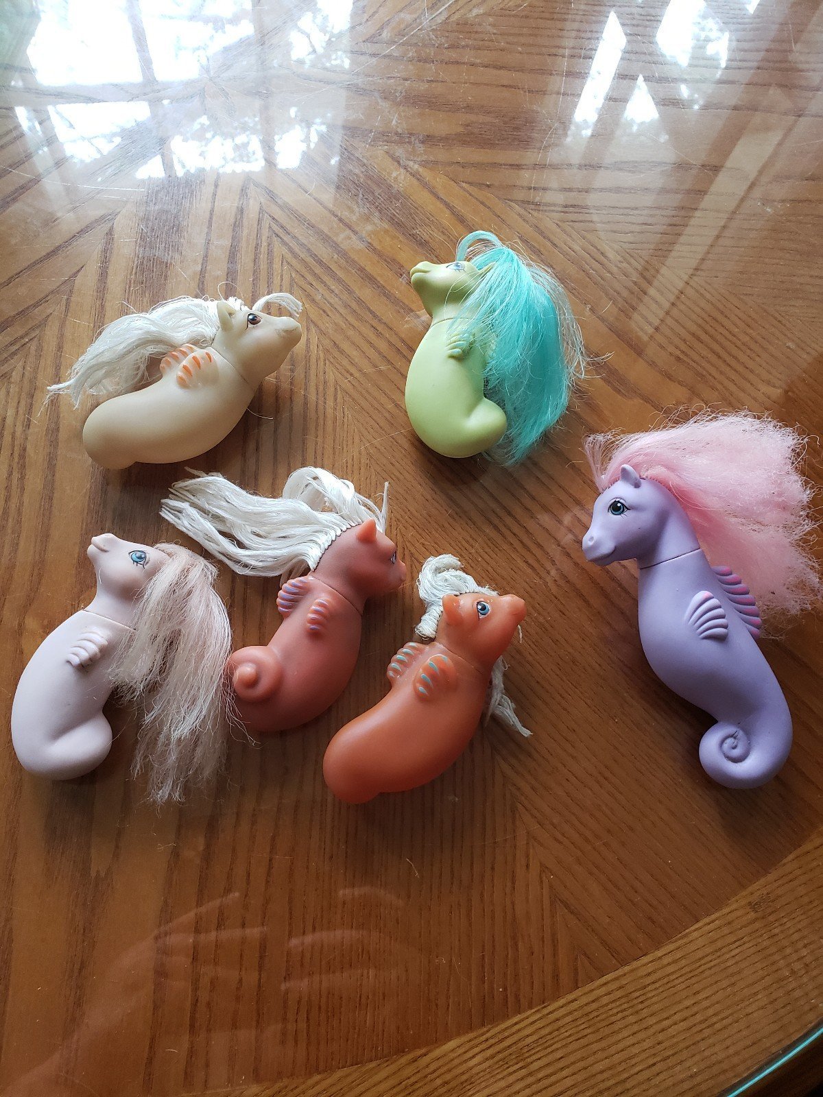 Vintage lot of 6 hasbro my little pony seahorse and baby sea ponie 1984 some HTF