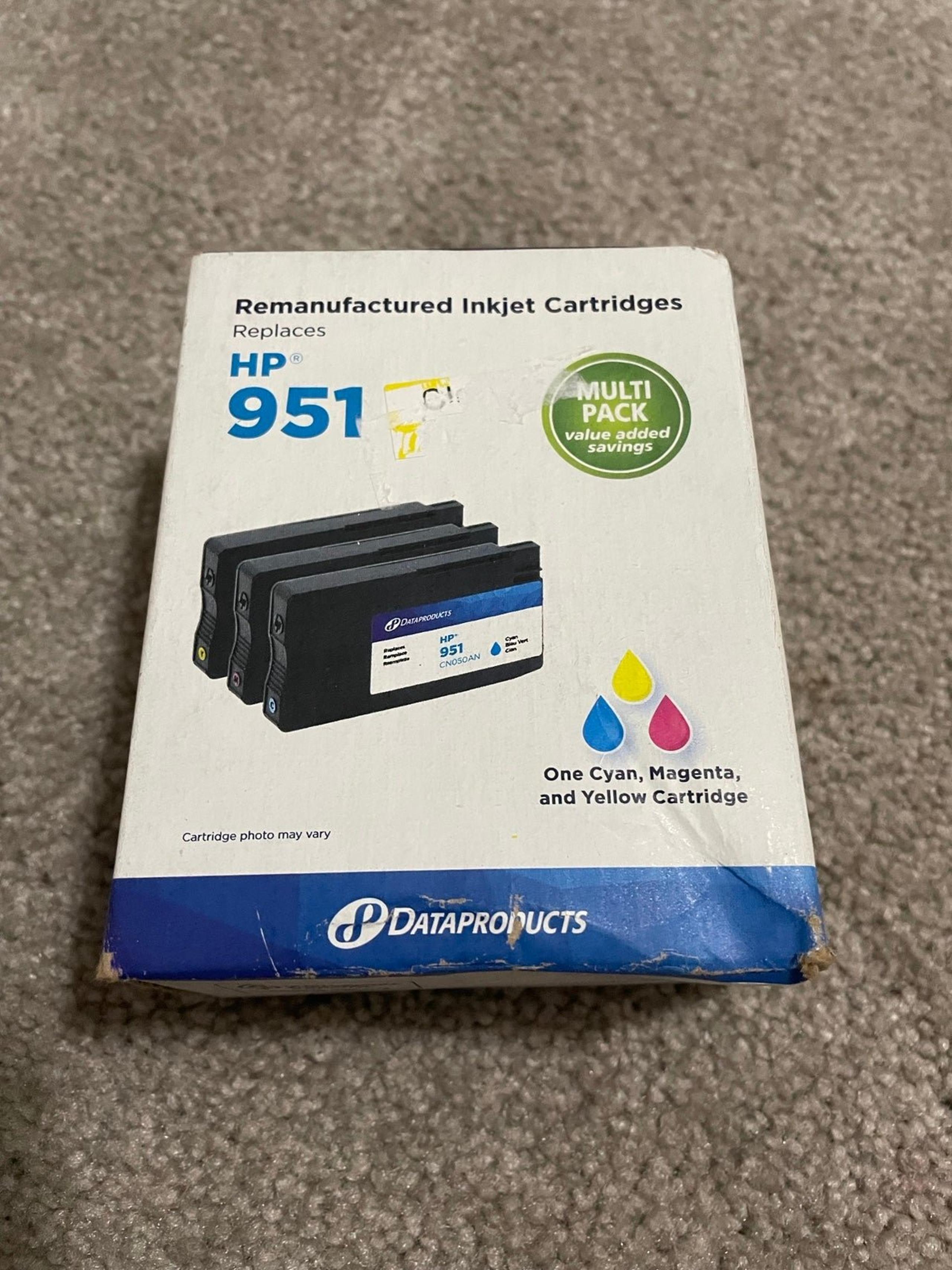 Dataproducts Re manufactured Inkjet Cartridges for HP 951 Cyan, Magenta, Yellow