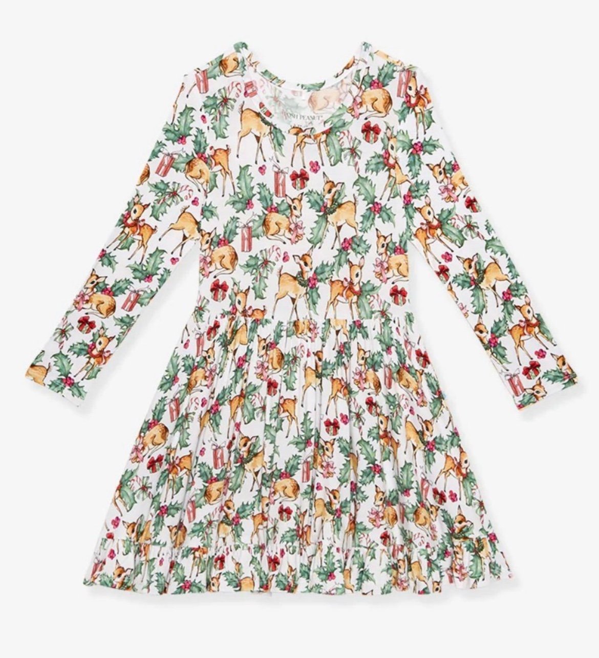 Posh Peanut Deerest Ruffled Twirl Dress 7/8
