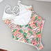 L Space Dakota One Piece Tropical Print Swimsuit Strappy V-Neck Open Back Beach