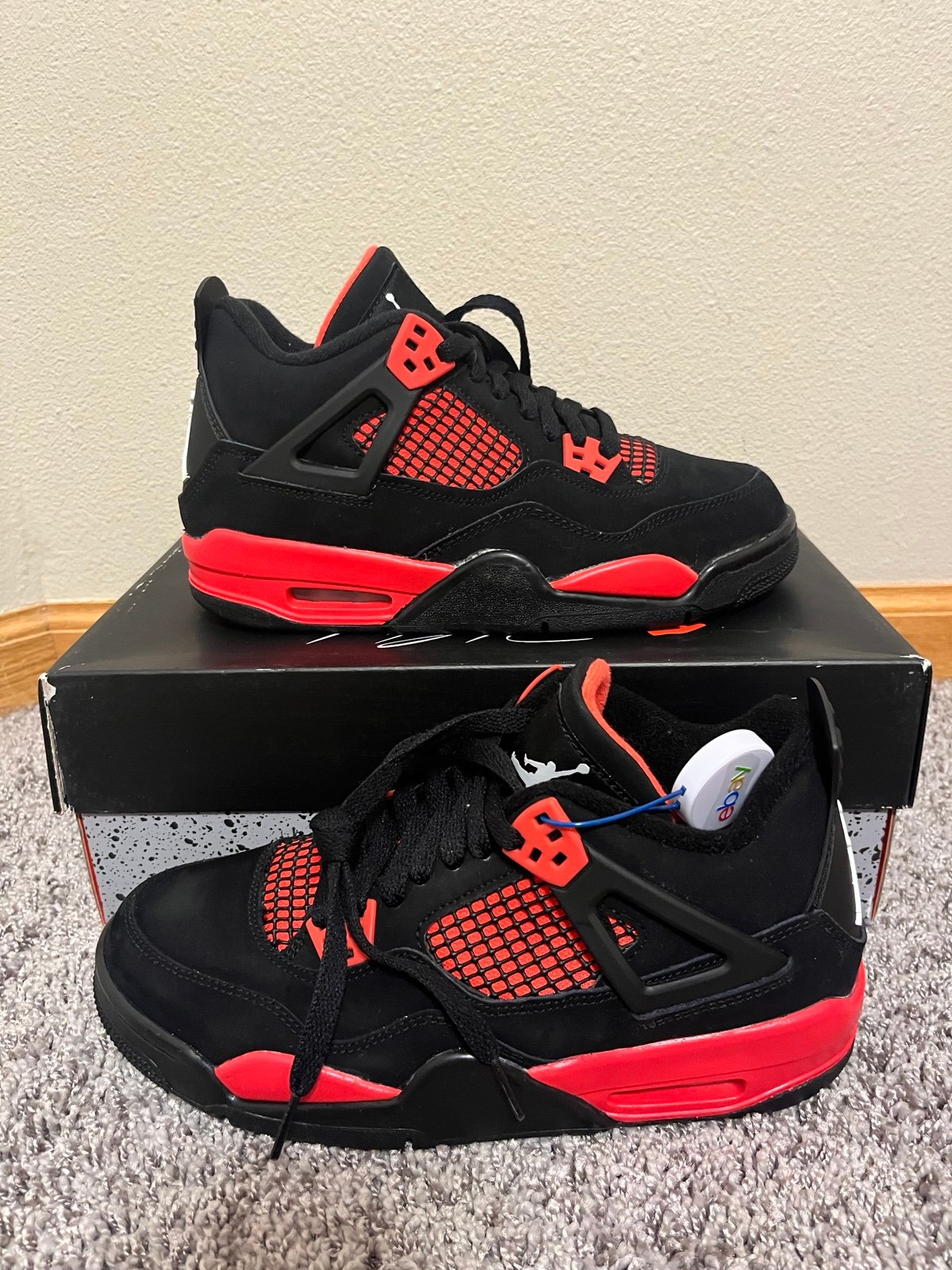 Size 6M- Jordan 4 Retro “Red Thunder” (DS, B-GRADE!)