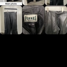 30x34 black leather pants unisex’s motorcycle