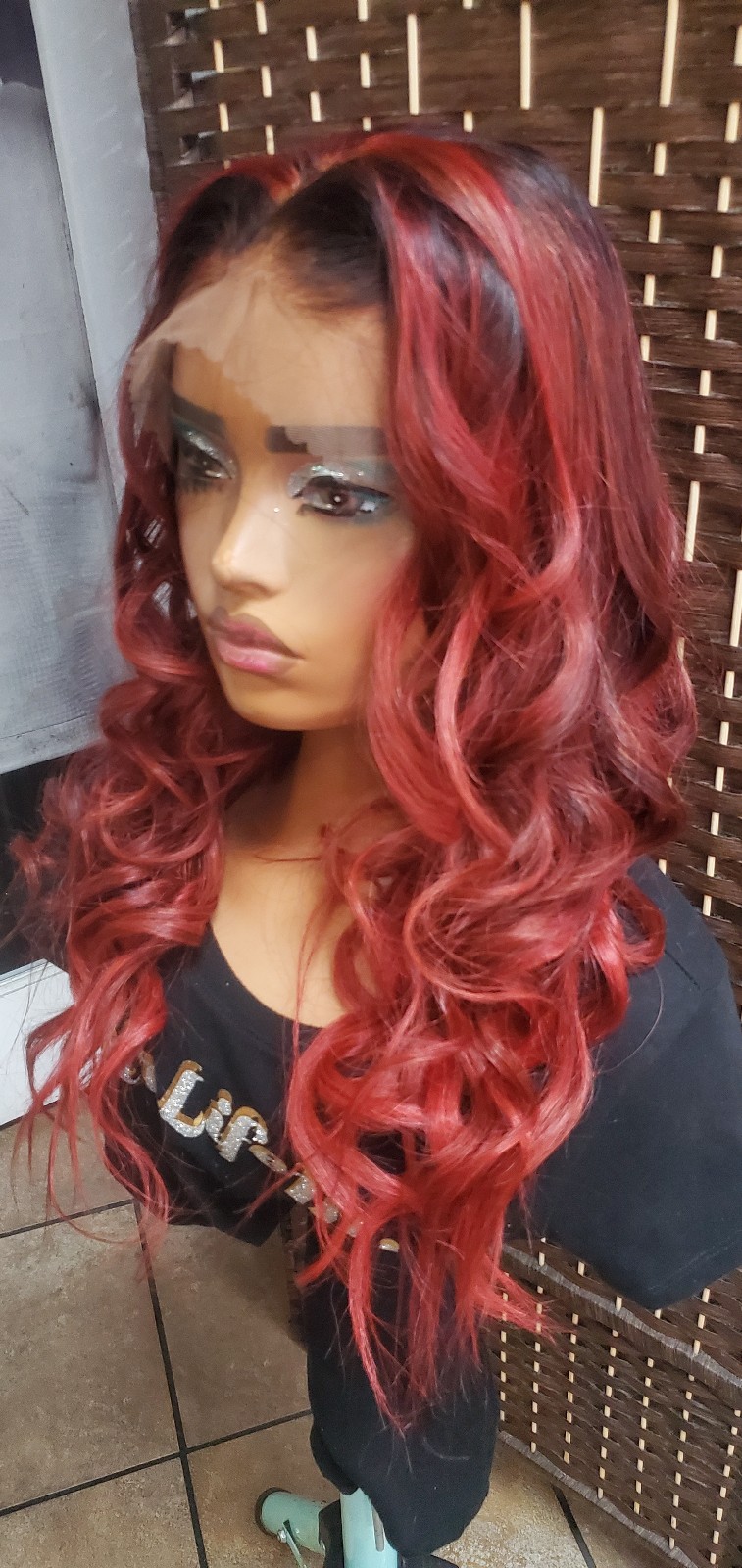 22 Red Frontal Wig