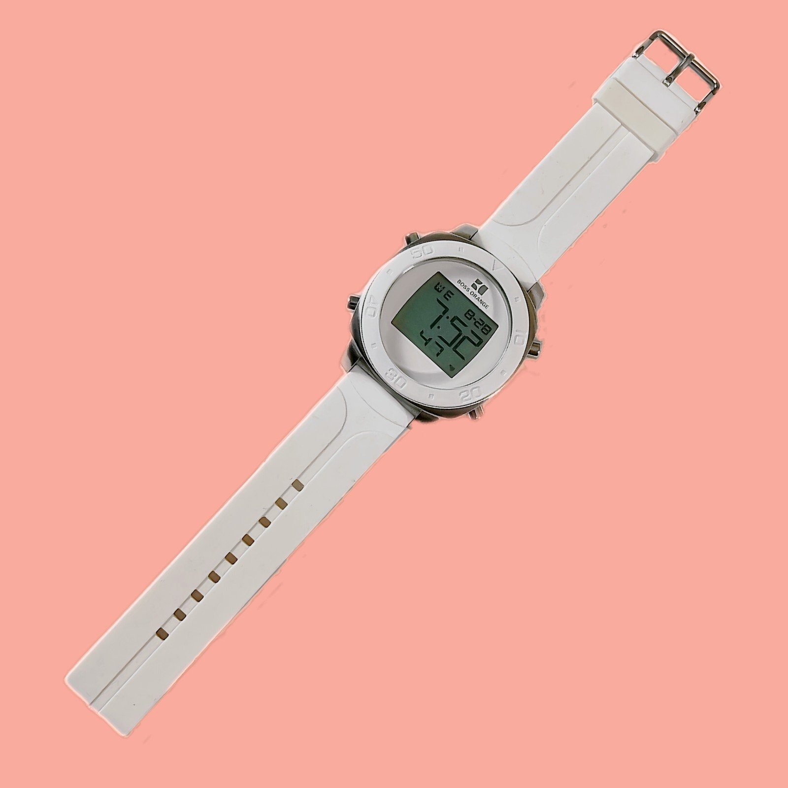 Boss Orange Digital Wrist Watch - White