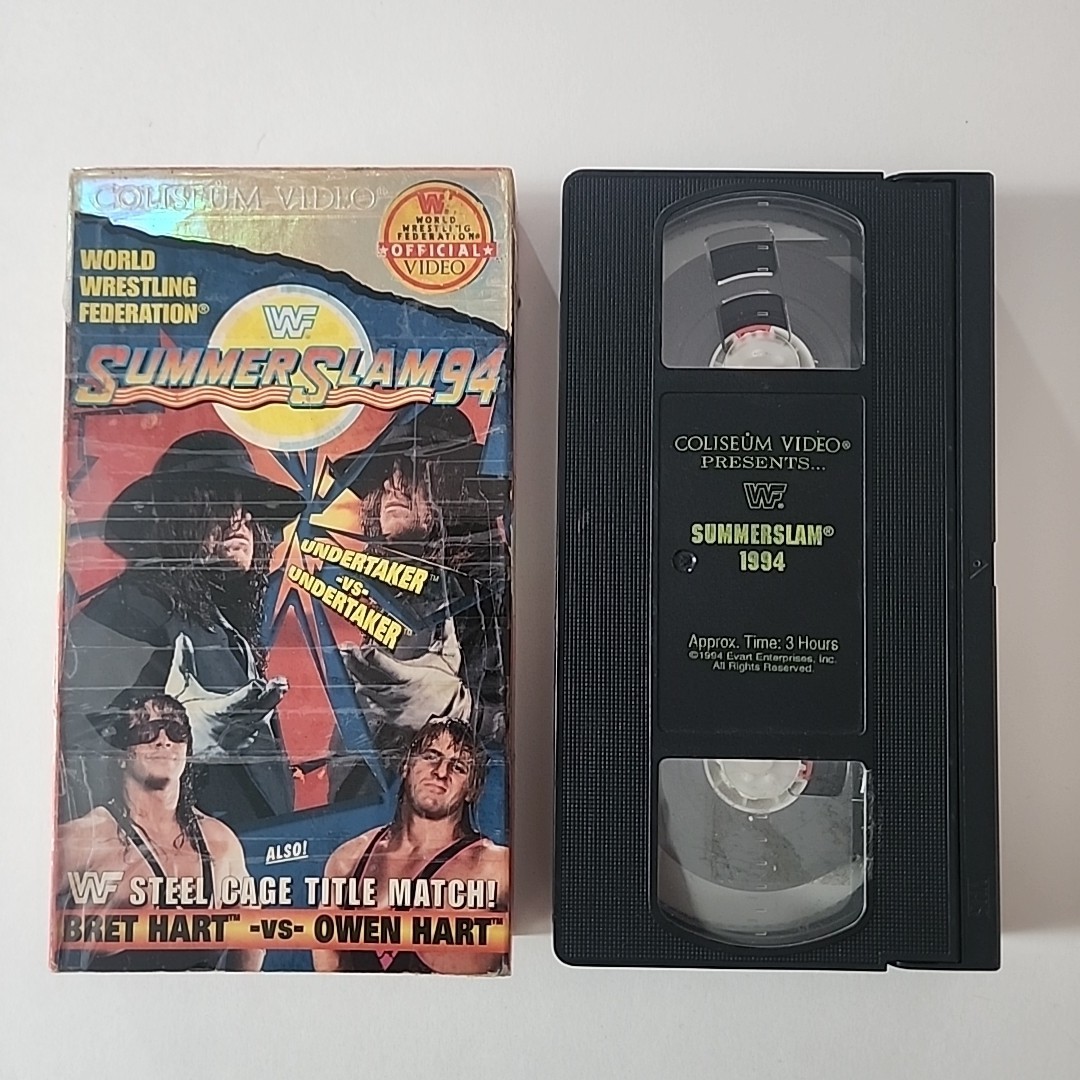 WWF Summerslam 1994 VHS Coliseum Video Tested WWE Bret Hart vs. Owen Hart