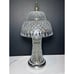 Vtg Underwriters Laboratories Double Dome Crystal Cut Glass Desk Boudoir Lamp