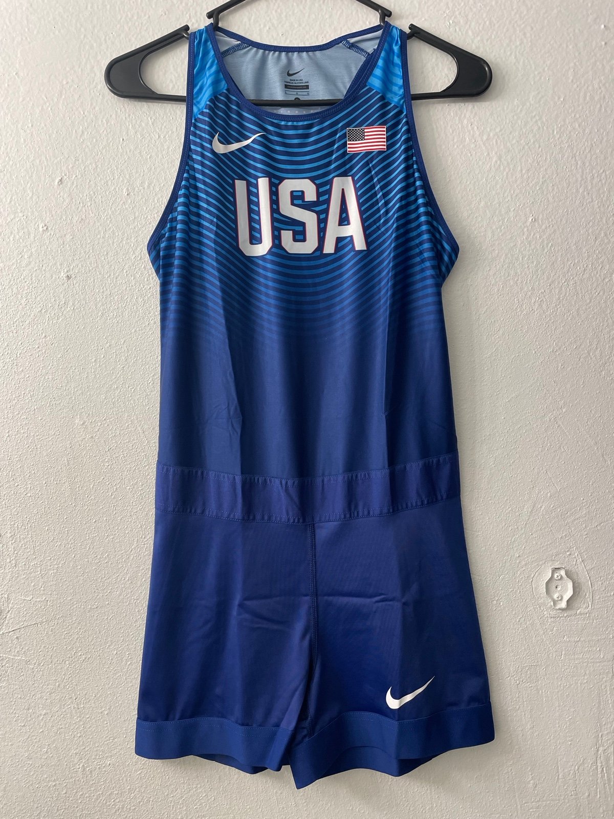 Nike Pro Elite Team Issued USA Olympics Speedsuit Unitard Size Large