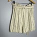 Bardot The Stripe PaperBag Shorts In Ecru Stripe