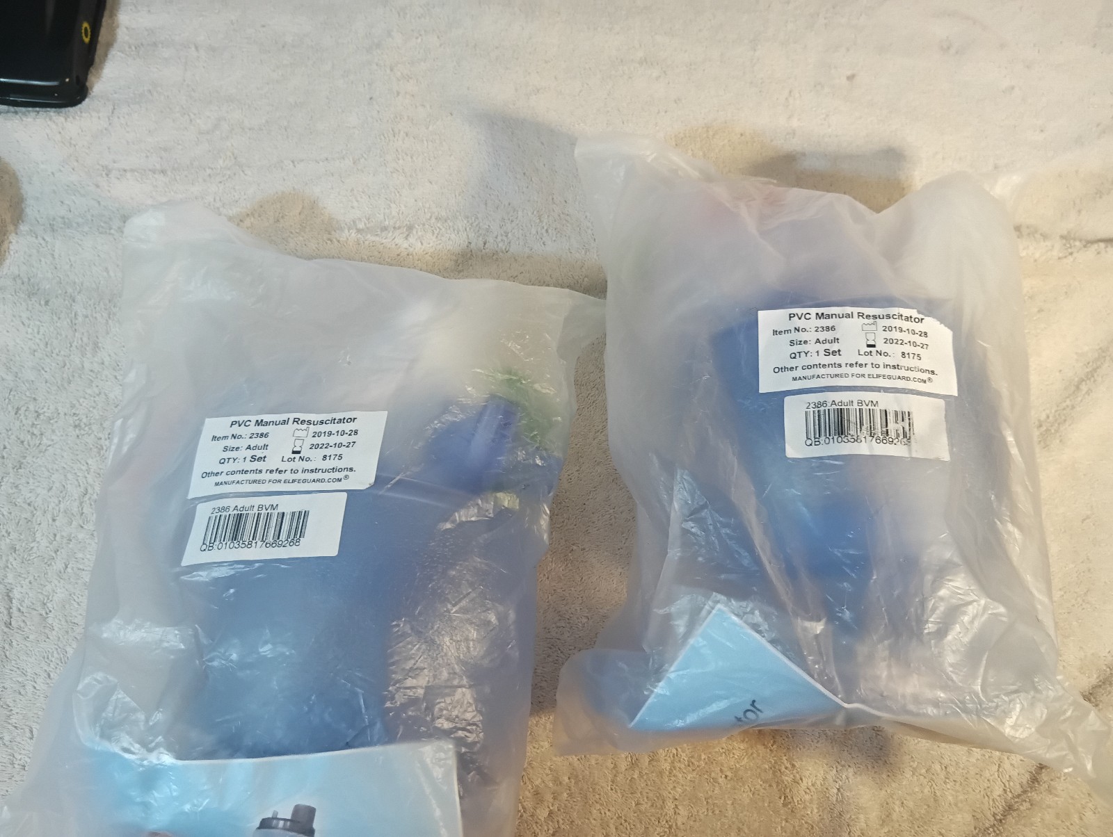 Emergency Bag Manual Resurrector Large First Aid Device New Sealed Free Shipping