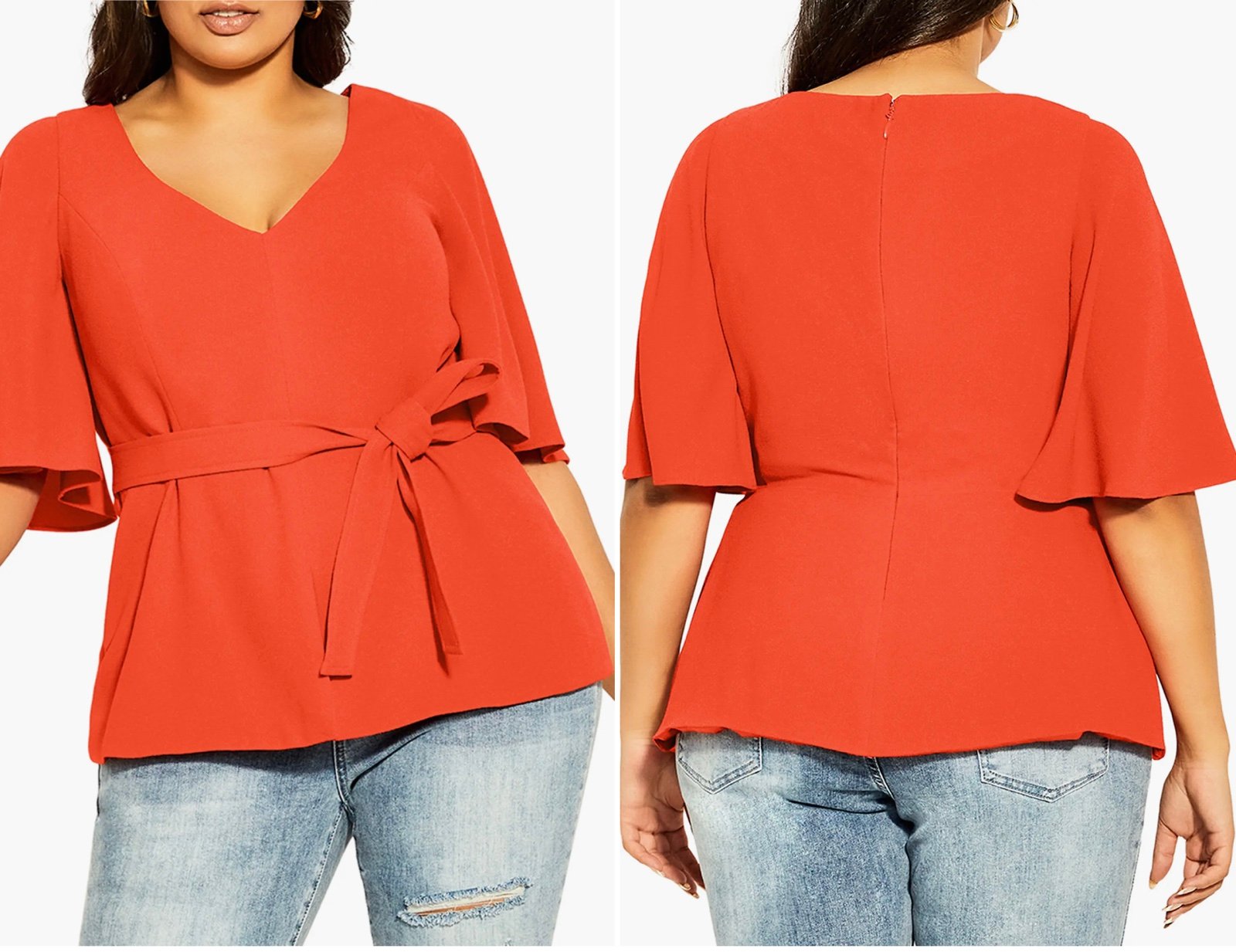 Orange Top City Chic XXL