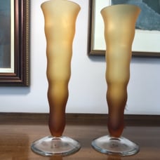 Paiir of Zodax Yellow Vase