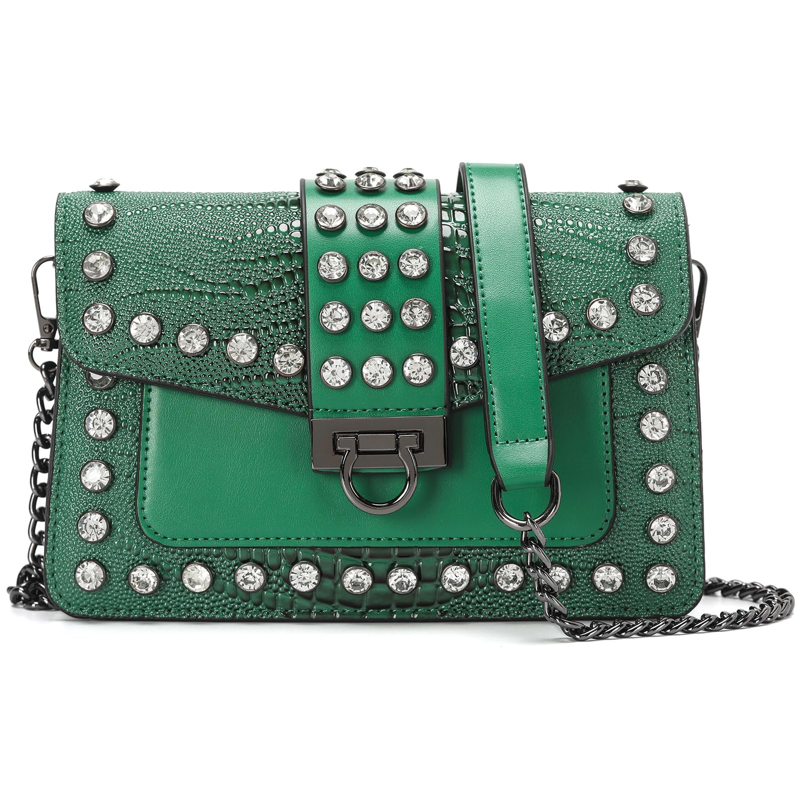 Wristlet For Trendy Textured Crossbody Clutch Chain Crossbody Bags Vintage