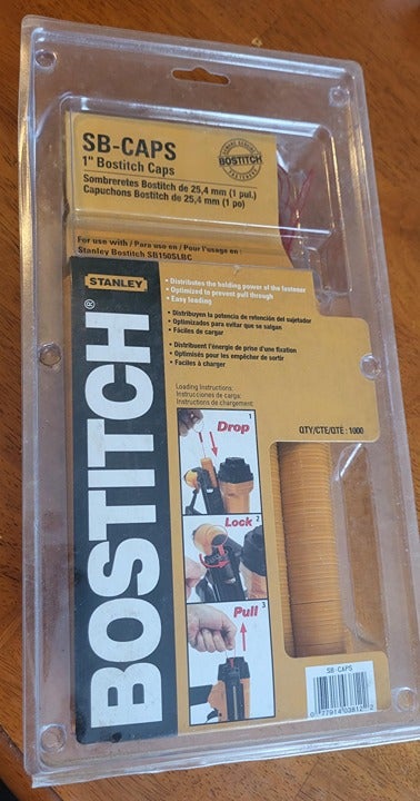 BOSTITCH 1 Stapler / Nailer Caps, 1000-Pack (SB-CAPS) NEW IN PACKAGE