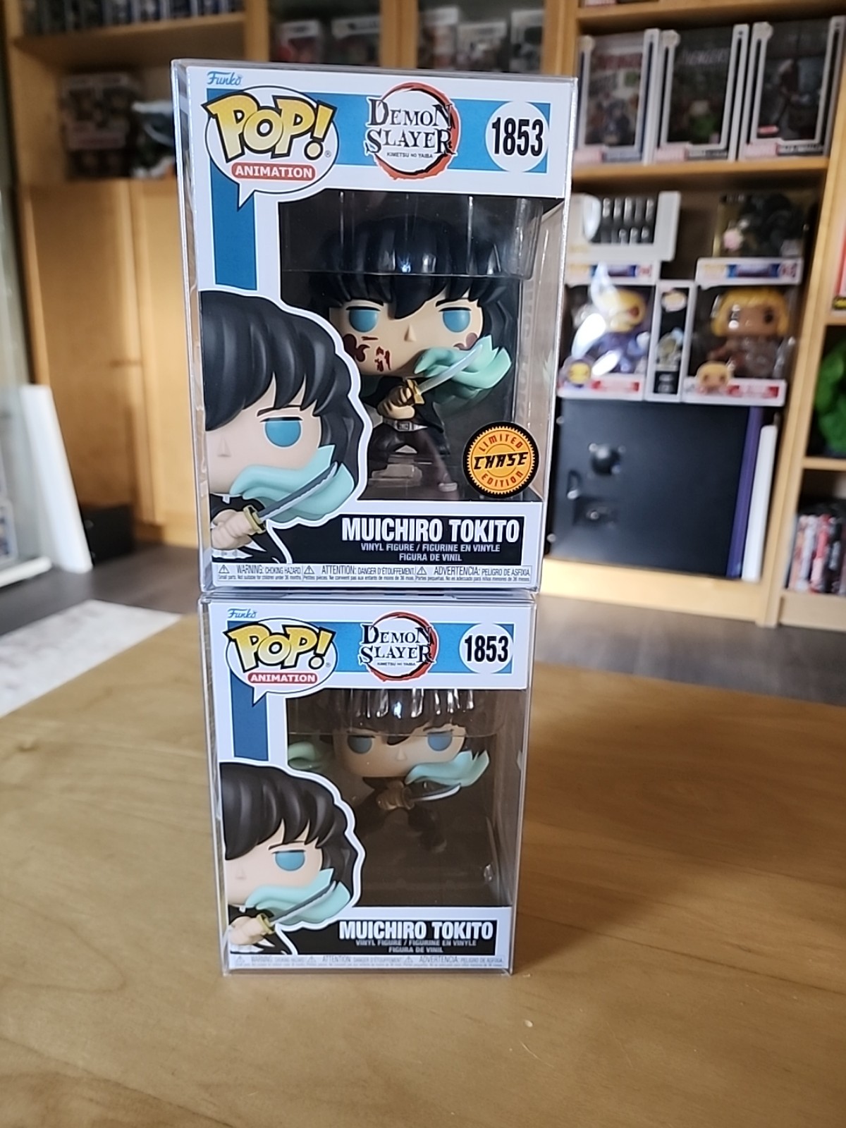 Funko POP! Animation Demon Slayer Muichiro Tokito #1853 CHASE & Common Set of 2