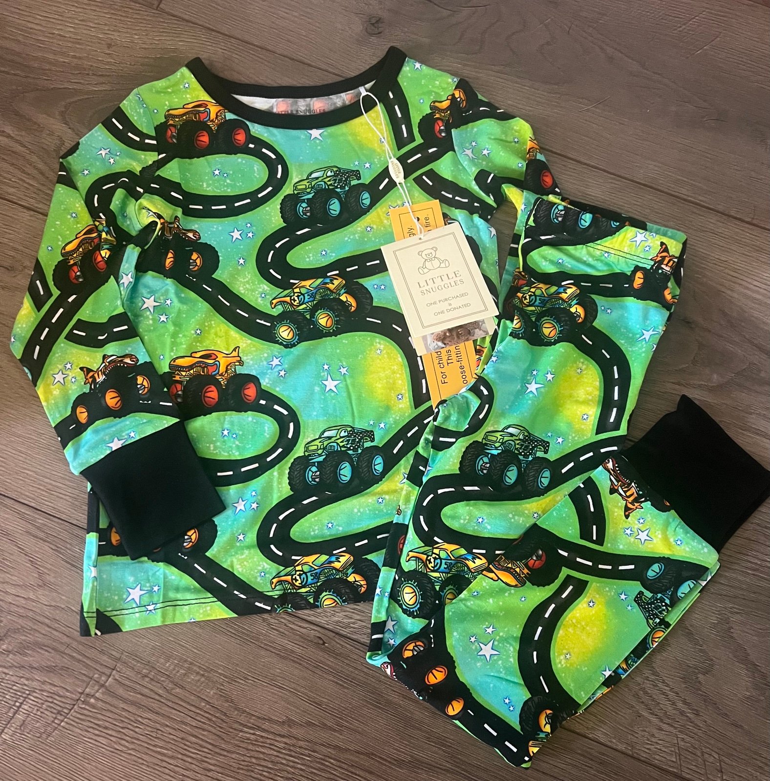 Monster jam bamboo pajamas
