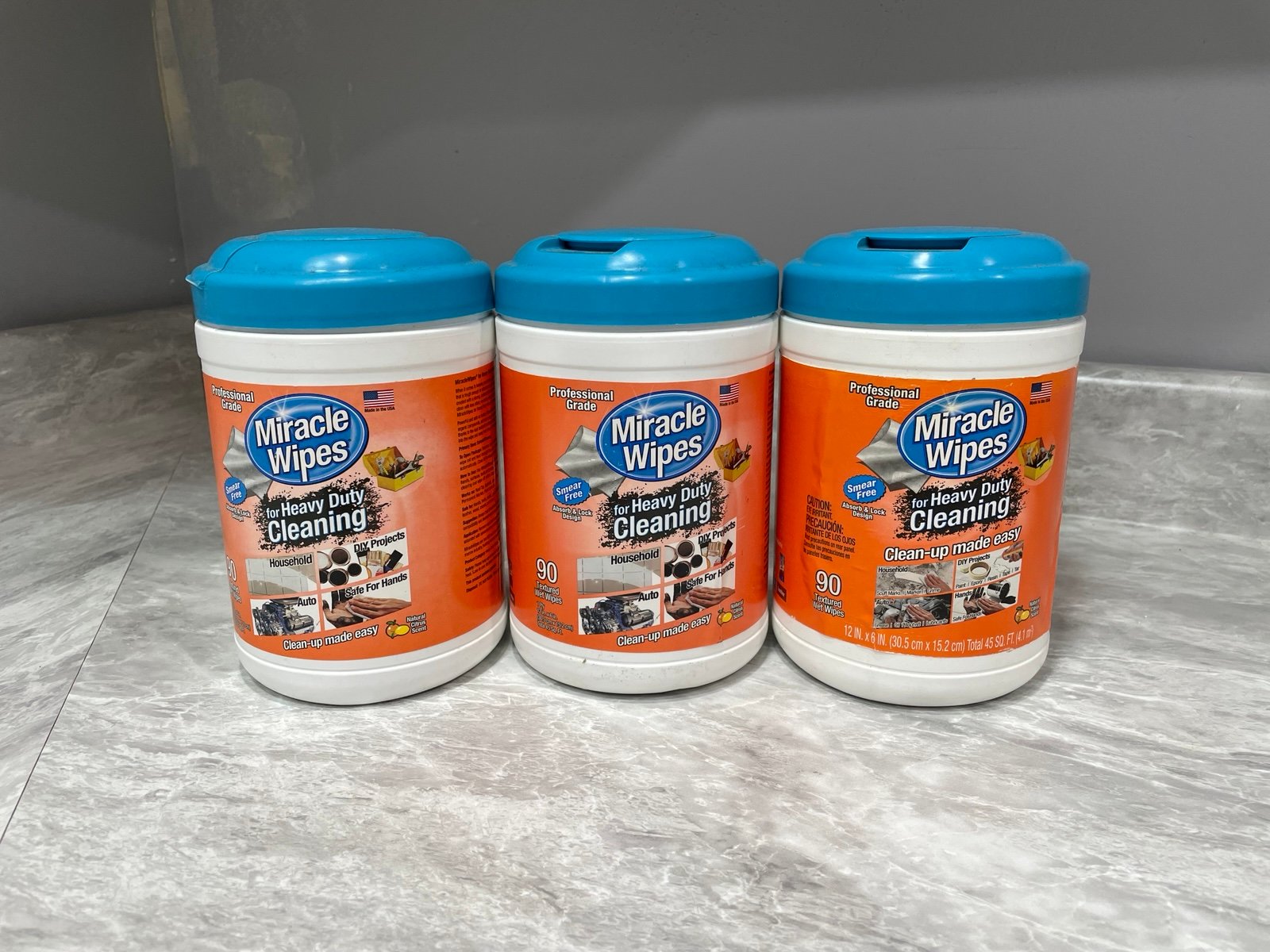 MiracleWipes for Heavy Duty Cleaning (90 Count)