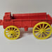 Vintage Cast Iron Barclay Howlitzer Cannons with Auburn Rubber Toy Red Wagon