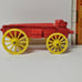 Vintage Cast Iron Barclay Howlitzer Cannons with Auburn Rubber Toy Red Wagon