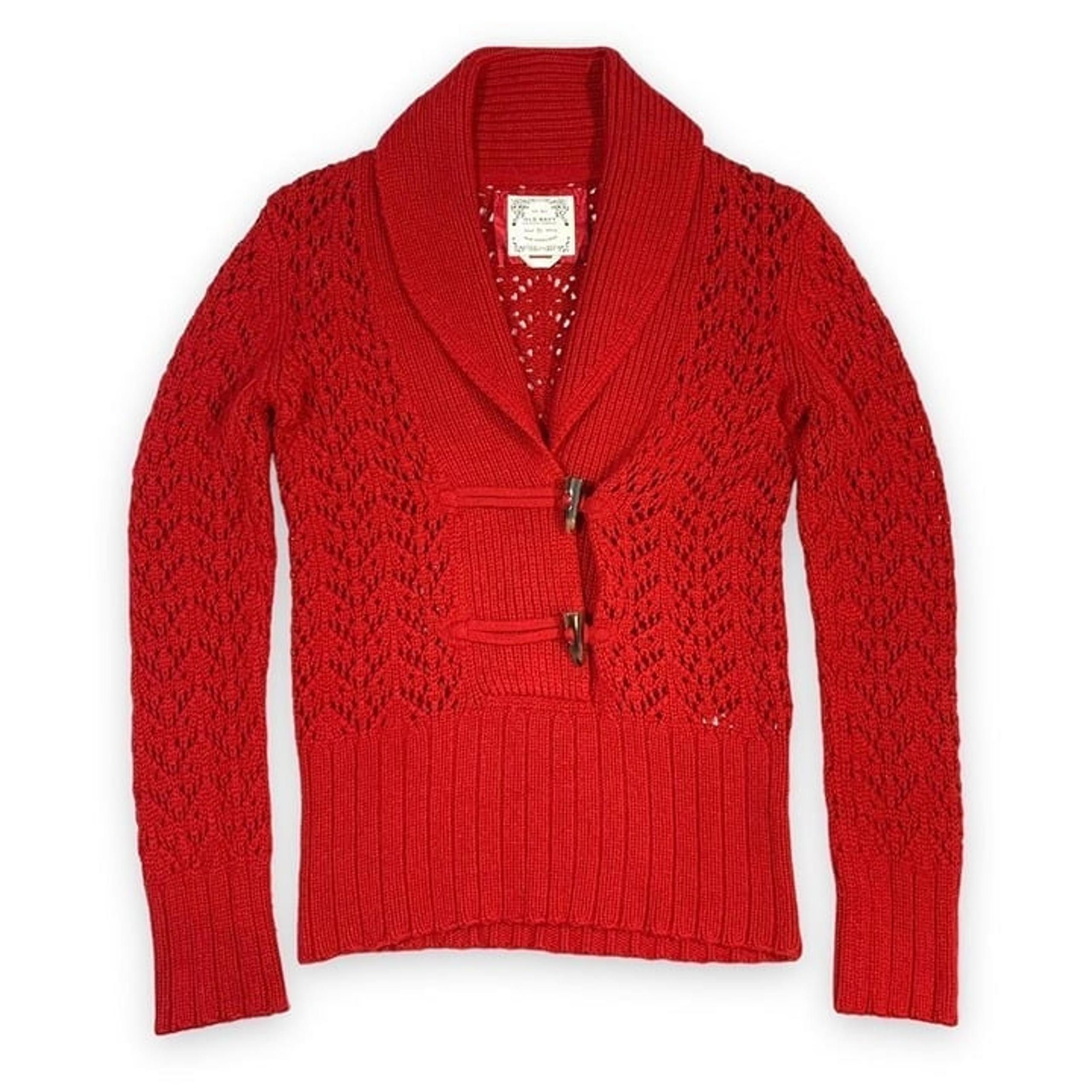 Vintage Old Navy Wool Blend Crochet Sweater