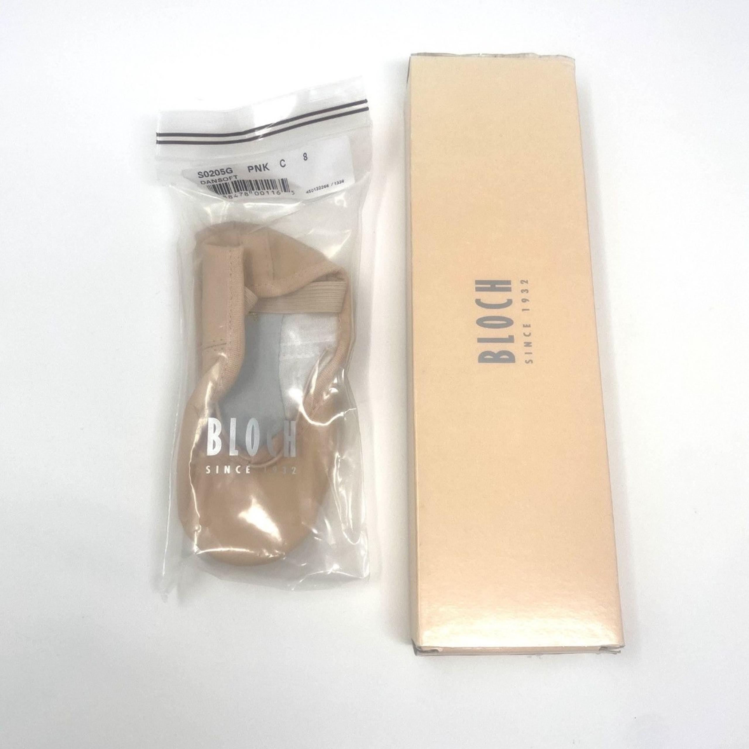 New Bloch Girls Pink Leather Ballet Shoes Style SO205G  Size 8 C Dansoft