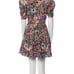 Ulla Johnson Brown and Blue Ruched Puff Sleeve Mini Dress SZ XS