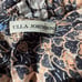 Ulla Johnson Brown and Blue Ruched Puff Sleeve Mini Dress SZ XS