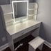 vanity desk with mirror
