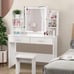 vanity desk with mirror