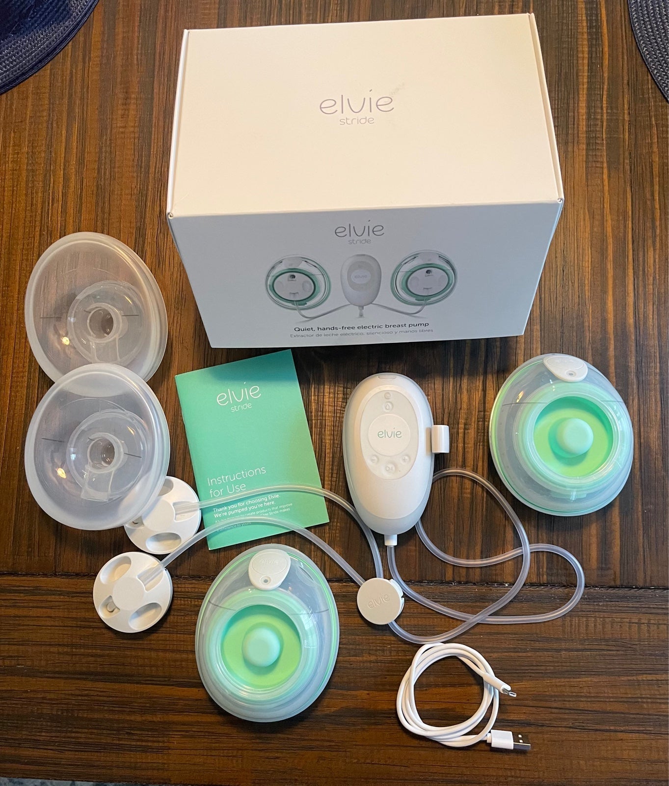 Elvie Stride Hospital-Grade App-Controlled Breast Pump and 28mm Sheilds