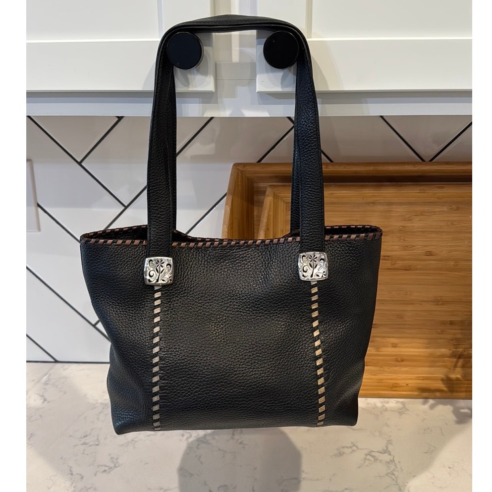 Brighton soft black pebbled leather mini tote style D901923 casual everyday use