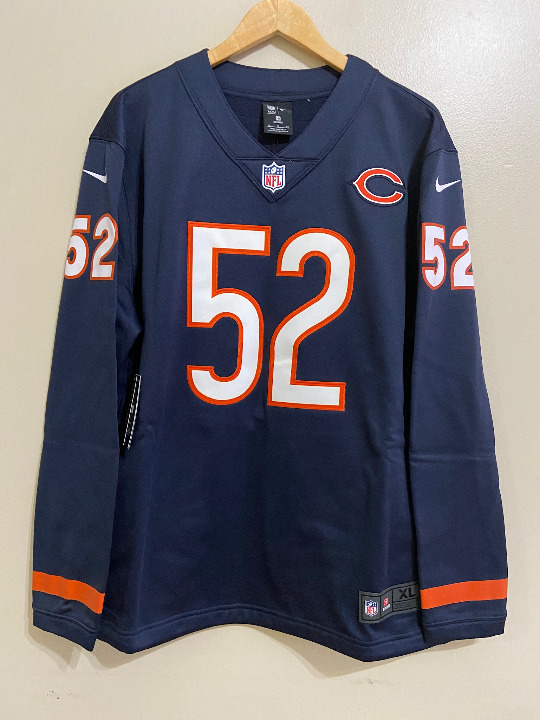 Nike NFL Khalil Mack Chicago Bears Therma Long Sleeve Jersey AH5753-495 Mens XL