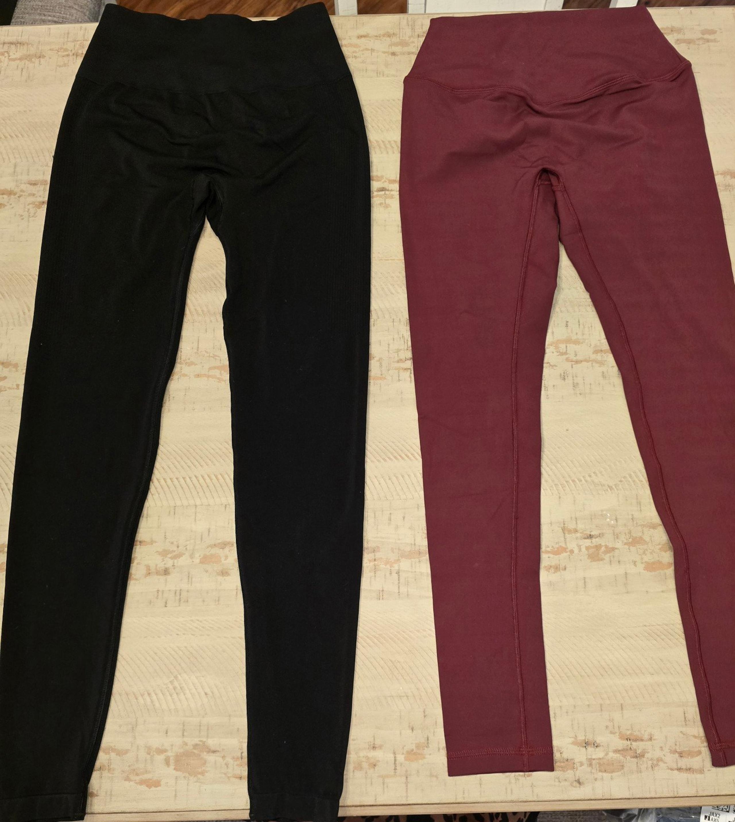 Cls Sportswear Burgundy & Black Legging Bundle M
