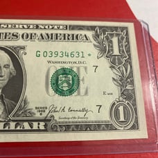 1 Dollar Bill Star Note G03934631